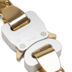 Colored Links Buckle Bracelet - Gold Shiny/Super Pink -Fashion Clothing Store 1017 ALYX 9SM Colored Links Buckle Bracelet Gold Shiny Super Pink AAUJW0079OT02 MTY0002 06 20 2021 01