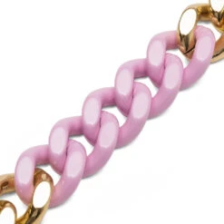 Colored Links Buckle Bracelet - Gold Shiny/Super Pink -Fashion Clothing Store 1017 ALYX 9SM Colored Links Buckle Bracelet Gold Shiny Super Pink AAUJW0079OT02 MTY0002 06 20 2021 01 3