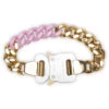 Colored Links Buckle Bracelet - Gold Shiny/Super Pink -Fashion Clothing Store 1017 ALYX 9SM Colored Links Buckle Bracelet Gold Shiny Super Pink AAUJW0079OT02 MTY0002 06 20 2021 01 4