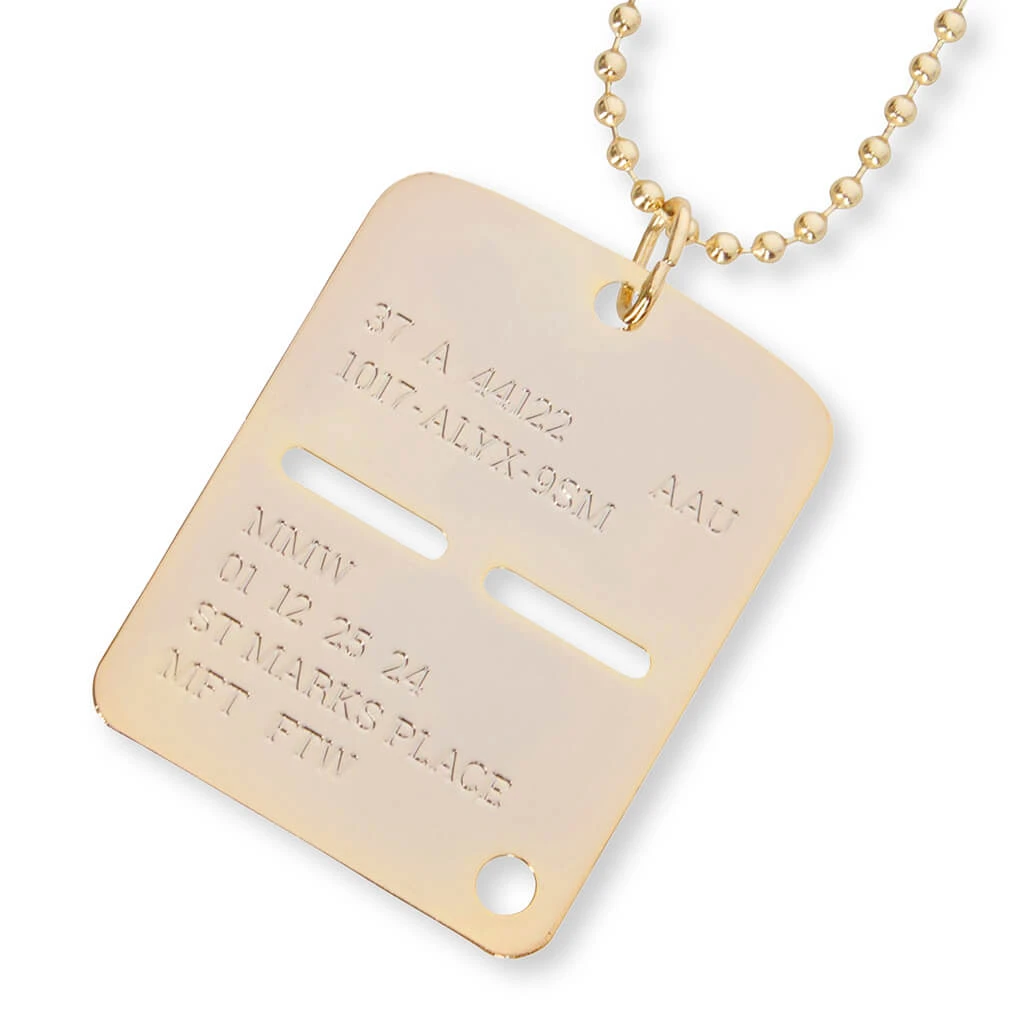 Military Tag - Gold Shiny 4 Military Tag - Gold Shiny - Image 2