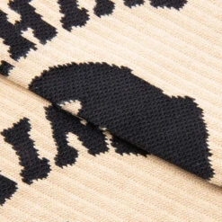 College Socks - Beige -Fashion Clothing Store A Bathing Ape College Socks Beige 001SOJ201001M BEI 06 29 23 Feature VR 2