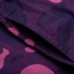 Color Camo Shark Reversible Shorts - Purple -Fashion Clothing Store A Bathing Ape Color Camo Shark Reversible Shorts Purple 001SPJ301017M PUR 07 04 23 Feature KN 7