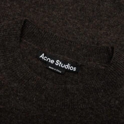 Acne Studios Wool Crew Neck Sweater - Grey/Brown -Fashion Clothing Store Acne Studios Wool Crew Neck Sweater Grey Brown C60042 GBR 10 26 22 Feature JP 7