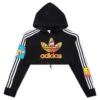 Adidas Originals X Jeremy Scott Women's Cropped Hoodie - Black 1 Adidas Originals X Jeremy Scott Women's Cropped Hoodie - Black -Fashion Clothing Store Adidas Originals x Jeremy Scott Womens Cropped Hoodie Black H53361 11 05 2021 01