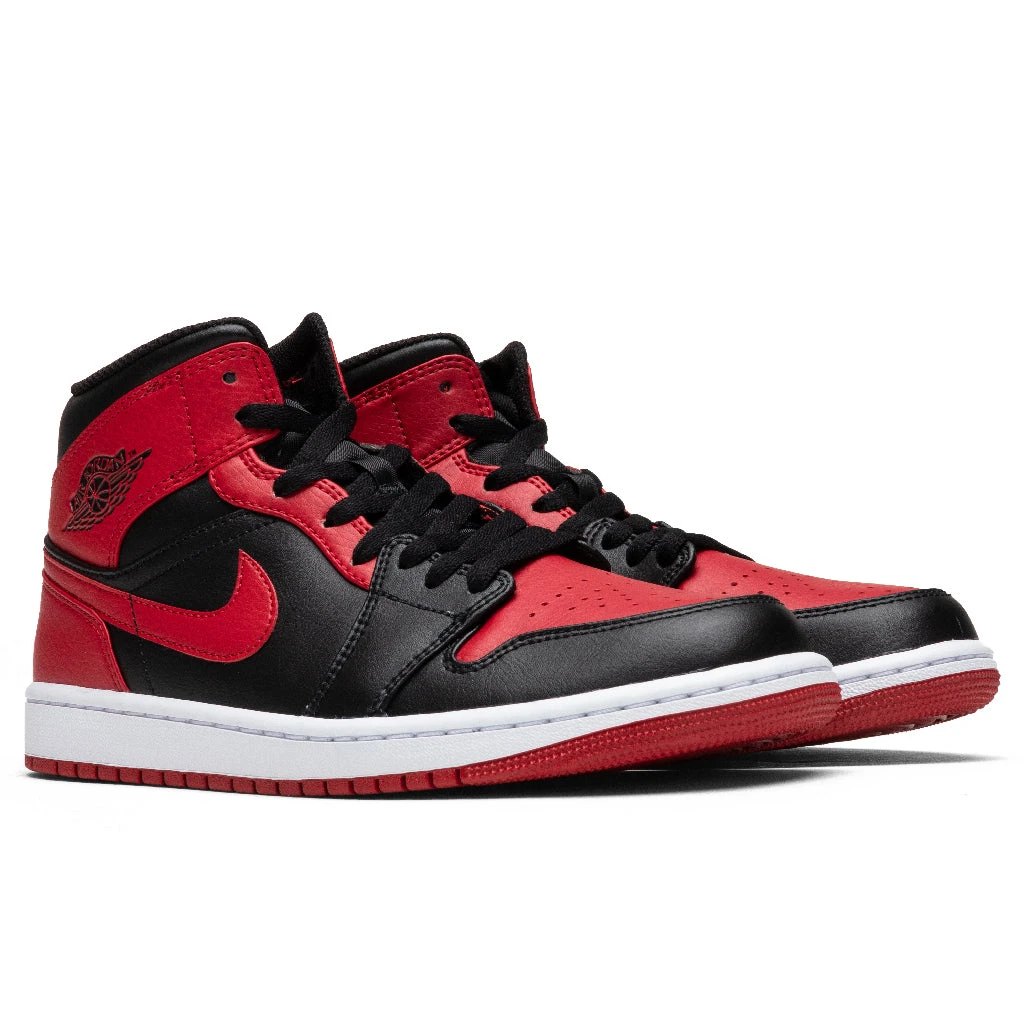 Air Jordan 1 Mid - Black/Gym Red/White 4 Air Jordan 1 Mid - Black/Gym Red/White - Image 2