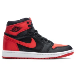 Women's Air Jordan 1 Retro Hi OG 'Satin Bred' - Black/University Red/White