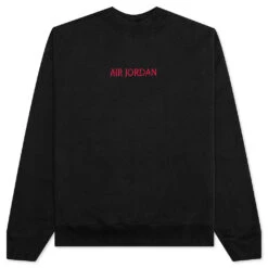 Air Jordan Women's Crew Sweatshirt - Black/Gym Red