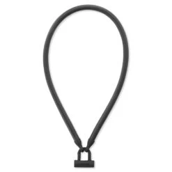 Ambush Bike Lock Leather Necklace - Black/Silver