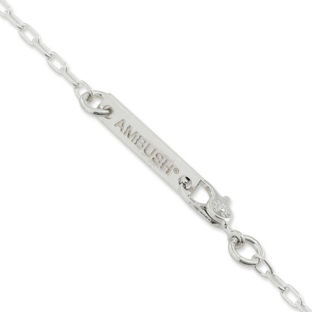 Ambush Carved Stones Charm Necklace - Green/Silver 5 Ambush Carved Stones Charm Necklace - Green/Silver - Image 3