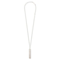 Ambush Pill Case Necklace Stone - Silver/White