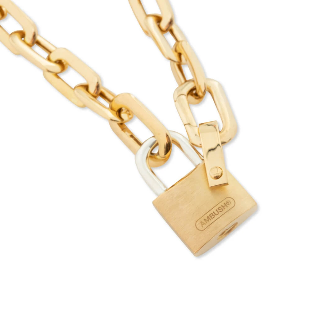 Ambush Small Padlock Chain Bracelet - Gold/Gold 4 Ambush Small Padlock Chain Bracelet - Gold/Gold - Image 2