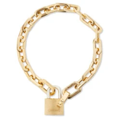 Ambush Small Padlock Chain Bracelet - Gold/Gold
