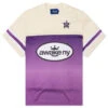 King Logo S/S Jersey - Cream/Purple -Fashion Clothing Store Awake NY King Logo S S Jersey Cream Purple AWK SP23 TP007 CRE 05 31 23 Feature KN
