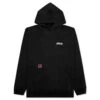 Bassline Hood Fleece - Black -Fashion Clothing Store Bassline Hood Fleece Black RBM12065 08 17 23 Feature VR