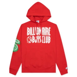 Straight Font Hoodie - Red