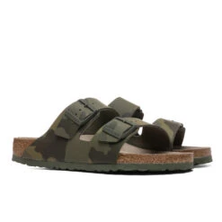 Birkenstock Wide Arizona Soft Footbed Birko-Flor - Desert Soil Camo Green -Fashion Clothing Store Birkenstock Arizona Soft Footbed Birko Flor Desert Soil Camo Green 1019597 03 22 2021 01 2