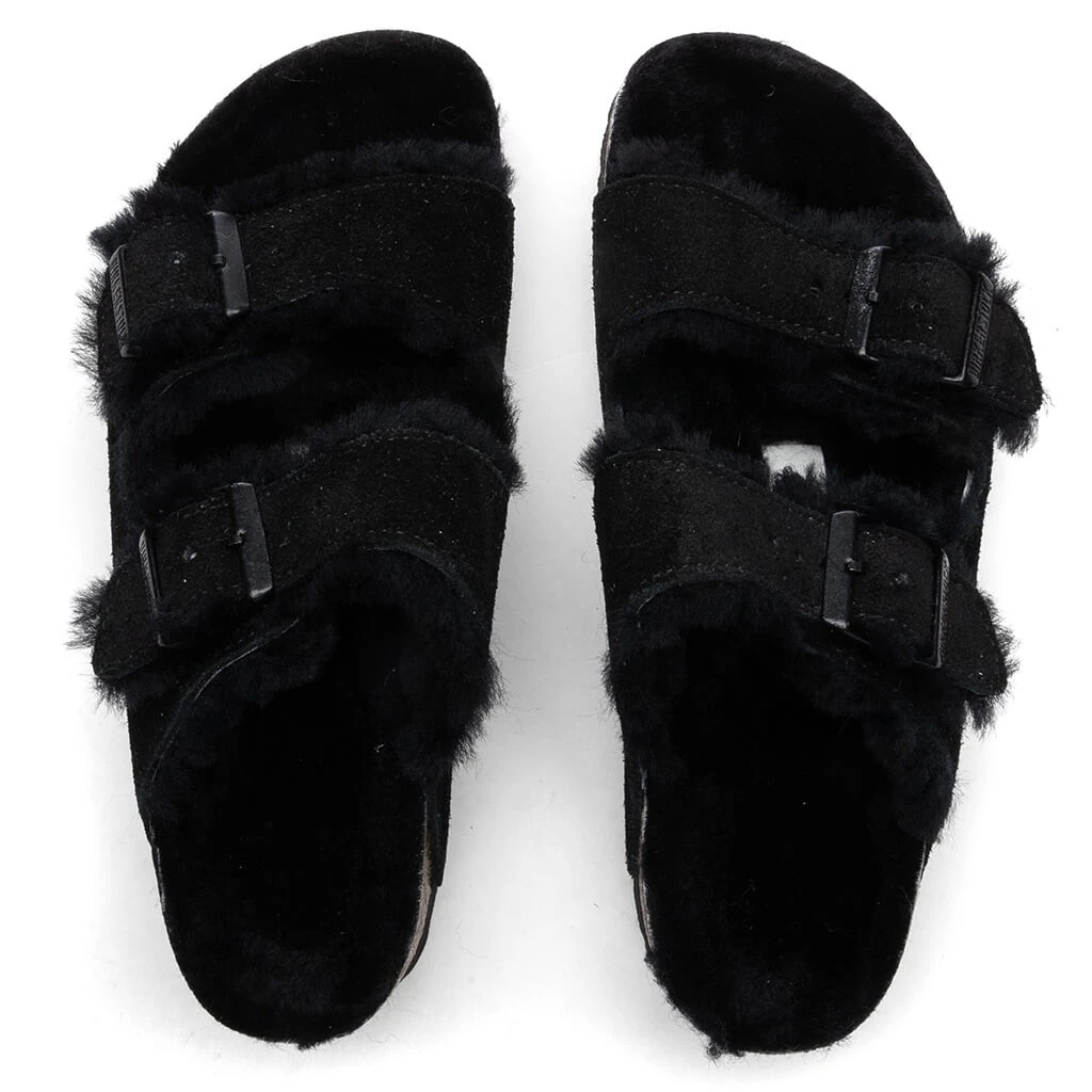 Birkenstock Women's Narrow Arizona Shearling - Black 4 Birkenstock Women's Narrow Arizona Shearling - Black - Image 2
