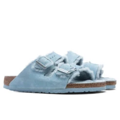 Birkenstock Narrow Arizona Shearling - Light Blue -Fashion Clothing Store Birkenstock Narrow Arizona Shearling Light Blue 1021418 03 09 22 Feature 2