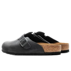 Birkenstock Wide Boston - Black Oil -Fashion Clothing Store Birkenstock Wide Boston Soft Footbed Suede Black 0660471 06 19 22 Feature JORDAN 11