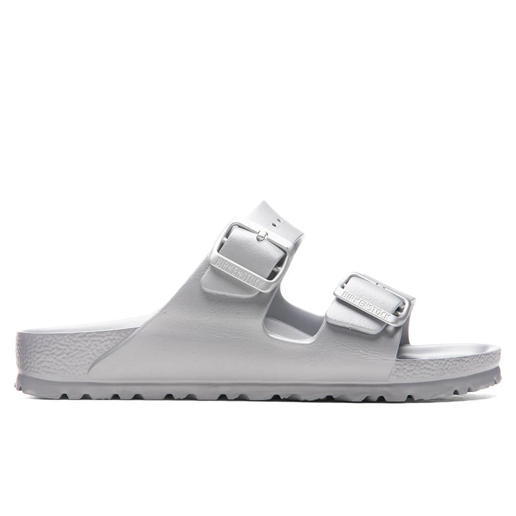 Birkenstock Women's Narrow Arizona Essentials Eva - Metallic Silver 3 Birkenstock Women's Narrow Arizona Essentials Eva - Metallic Silver