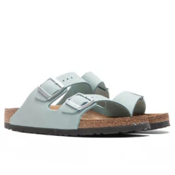 Birkenstock Women's Narrow Arizona Soft Footbed - Faded Aqua 8 Birkenstock Women's Narrow Arizona Soft Footbed - Faded Aqua -Fashion Clothing Store Birkenstock Women s Narrow Arizona Soft Footbed Faded Aqua 1021446 05 08 22 Feature 4