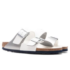 Birkenstock Women's Narrow Arizona Split Birko-Flor - White/Silver 8 Birkenstock Women's Narrow Arizona Split Birko-Flor - White/Silver -Fashion Clothing Store Birkenstock Women s Narrow Arizona Split Birko Flor White Silver 1020927 02 11 2022 01 3