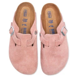 Birkenstock Women's Narrow Boston Soft Footbed - Pink Clay -Fashion Clothing Store Birkenstock Womens Narrow Boston Soft Footbed Pink Clay 1023263 11 04 22 S NF Feature 4