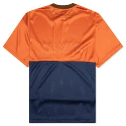 Maze Football Mesh Shirt - Orange/Navy -Fashion Clothing Store Brain Dead Maze Football Mesh Shirt Orange Navy BDS22T00002611OR01 238