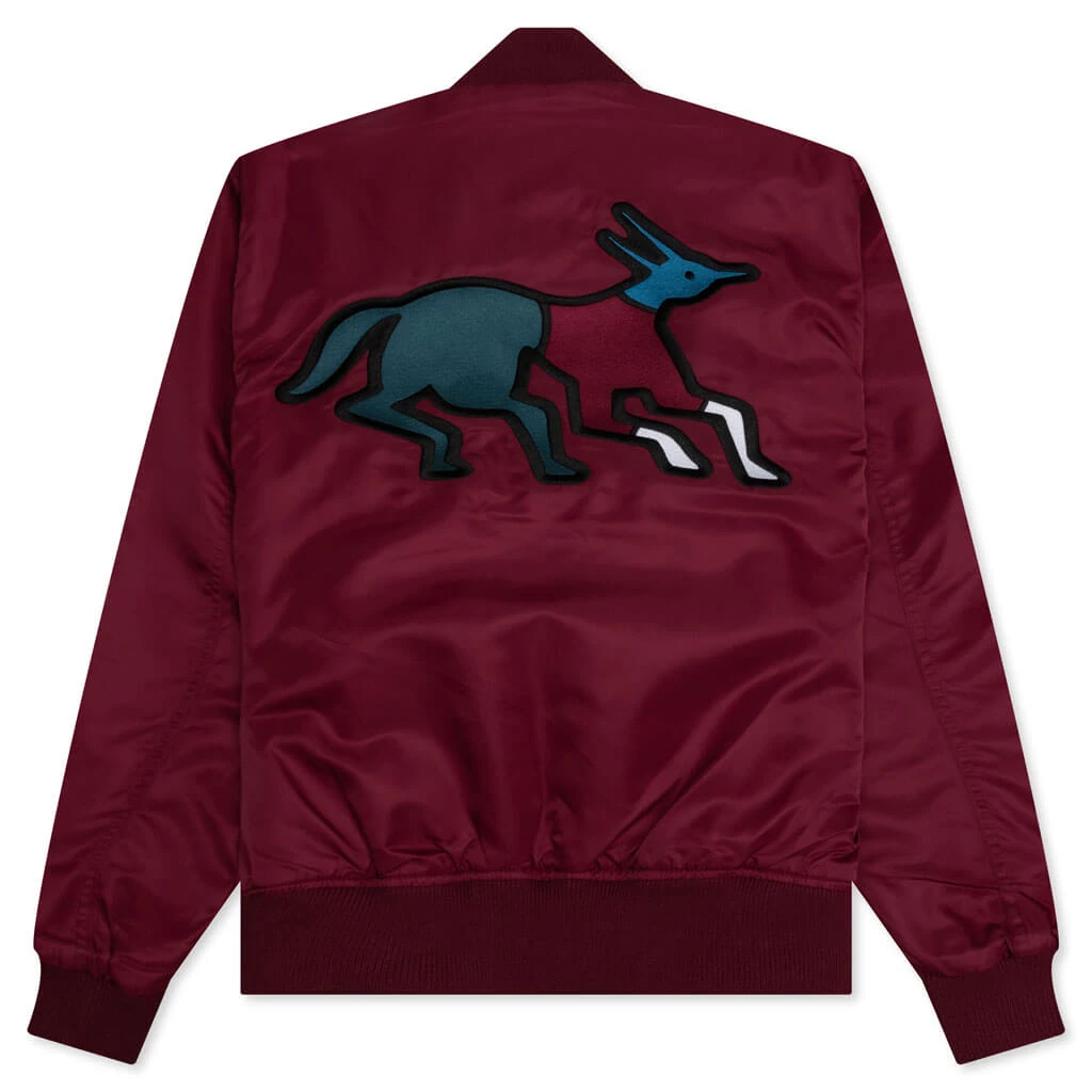 Stacked Pets Varsity Jacket - Deep Red 4 Stacked Pets Varsity Jacket - Deep Red - Image 2