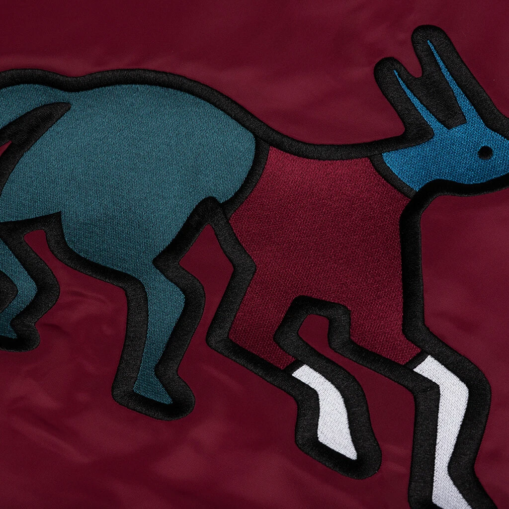 Stacked Pets Varsity Jacket - Deep Red 7 Stacked Pets Varsity Jacket - Deep Red - Image 5