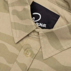 Under Polluted Water Shirt - Khaki -Fashion Clothing Store By Parra Under Polluted Water Shirt Khaki 49217 03 04 23 Feature DV 6