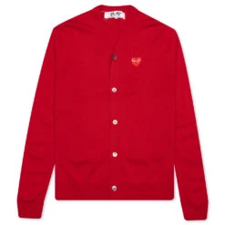 Knit Cardigan Red Heart - Red