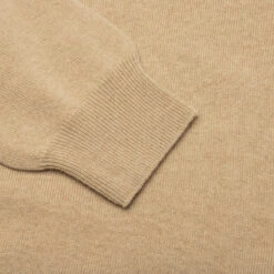 Comme Des Garcons PLAY X The Artist Invader Cardigan - Camel -Fashion Clothing Store Comme des Garcons PLAY x the Artist Invader Cardigan Camel AZ N084 051 3 06 02 23 Feature KN 6