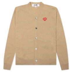 Comme Des Garcons PLAY X The Artist Invader Cardigan - Camel