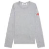 Comme Des Garcons PLAY X The Artist Invader Women's L/S Tee - Grey 2 Comme Des Garcons PLAY X The Artist Invader Women's L/S Tee - Grey -Fashion Clothing Store Comme des Garcons PLAY x the Artist Invader Women s L S Tee Grey AZ T329 051 2 09 06 23 Feature KN