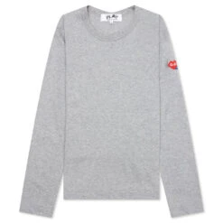 Comme Des Garcons PLAY X The Artist Invader Women's L/S Tee - Grey