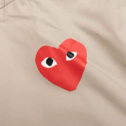 Comme Des Garcons Play X K-Way Kids Half Zip Jacket - Beige -Fashion Clothing Store Comme des Garcons Play x K Way Kids Half Zip Jacket Beige AZ J504 051 3 09 30 23 Feature JP 5