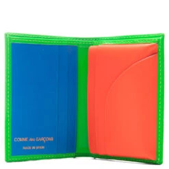 Comme Des Garcons Super Fluo Wallet - Green/Orange -Fashion Clothing Store Comme des Garcons SA0641SF Super Fluo Wallet Green Orange SA0641SF GROR 02 15 2022 01