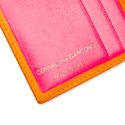 Comme Des Garcons Super Fluo Wallet - Light Orange/Pink -Fashion Clothing Store Comme des Garcons SA0641SF Super Fluo Wallet Orange Pink SA0641SF ORPI 12 28 2021 01 4