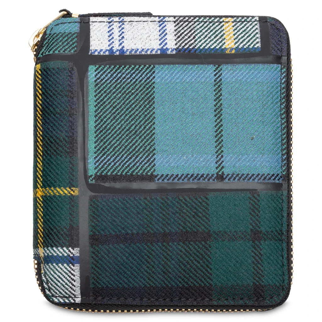 Comme Des Garcons Tartan Patchwork Wallet - Green 3 Comme Des Garcons Tartan Patchwork Wallet - Green