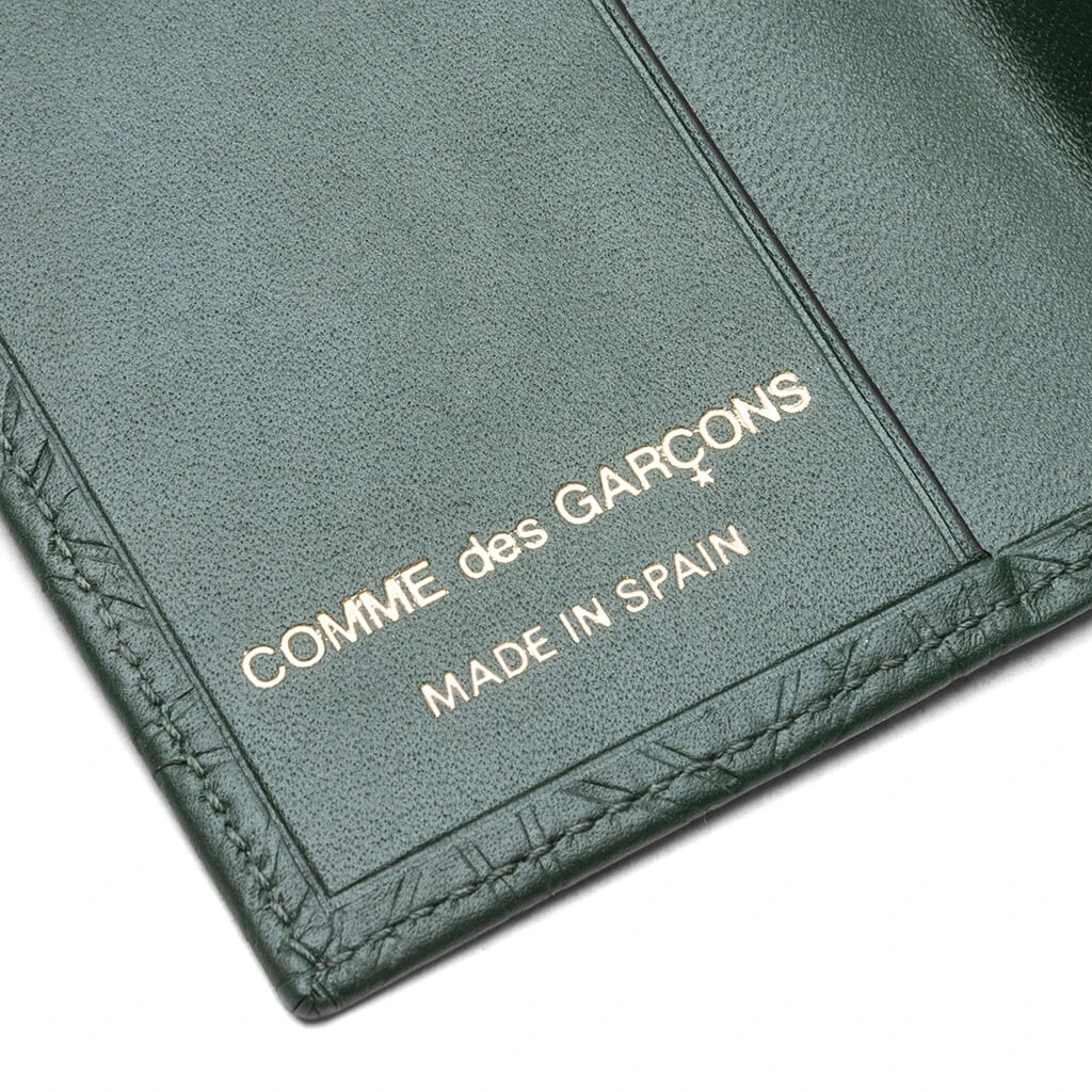 Comme Des Garcons SA640E-A Leather Line Wallet - Calfskin/Bottle Green 6 Comme Des Garcons SA640E-A Leather Line Wallet - Calfskin/Bottle Green - Image 4