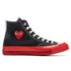 Converse X Comme Des Garcons PLAY All Star Chuck '70 Hi Red Sole - Black 2 Converse X Comme Des Garcons PLAY All Star Chuck '70 Hi Red Sole - Black -Fashion Clothing Store Converse x Comme Des Garcons PLAY All Star Chuck 70 Hi Red Sole Black A01793C 06 02 22 Feature JORDAN VR