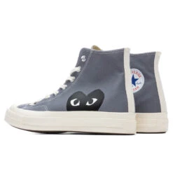 Converse X Comme Des Garcons PLAY All Star Chuck '70 Hi - Grey -Fashion Clothing Store Converse x Comme Des Garcons PLAY All Star Chuck 70 High Grey AZ K122 001 1 07 15 2021 01 3