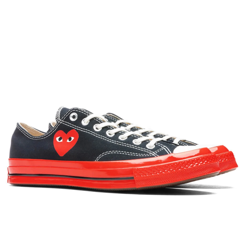 Converse X Comme Des Garcons PLAY All Star Chuck '70 Ox Red Sole - Black 4 Converse X Comme Des Garcons PLAY All Star Chuck '70 Ox Red Sole - Black - Image 2