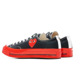Converse X Comme Des Garcons PLAY All Star Chuck '70 Ox Red Sole - Black 8 Converse X Comme Des Garcons PLAY All Star Chuck '70 Ox Red Sole - Black -Fashion Clothing Store Converse x Comme Des Garcons PLAY All Star Chuck 70 Ox Red Sole Black A01795C 06 02 22 Feature JORDAN 3