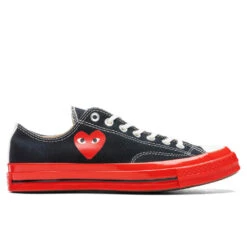 Converse X Comme Des Garcons PLAY All Star Chuck '70 Ox Red Sole - Black