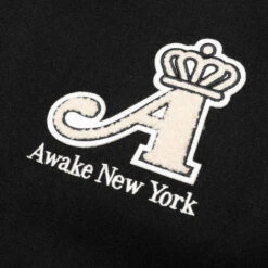 Crown Varsity Jacket - Black -Fashion Clothing Store Crown Varsity Jacket Black AWK FW23 OT005 BLA 10 01 23 Feature KN 8