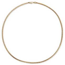 Tom Wood Curb Chain M Gold - 925 Sterling Silver/9K Gold