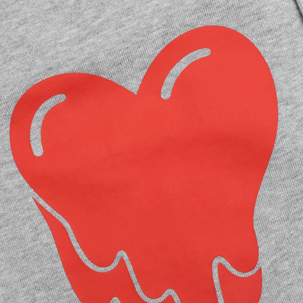 Heart Logo Sweatshort - Heather Grey 5 Heart Logo Sweatshort - Heather Grey - Image 3