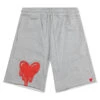 Heart Logo Sweatshort - Heather Grey 1 Heart Logo Sweatshort - Heather Grey -Fashion Clothing Store Emotionally Unavailable Heart Logo Sweatshort Heather Grey EU SS23 SS2 HTG 03 11 23 Feature DV KN